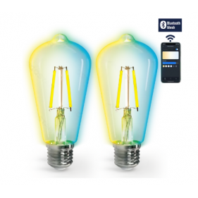 Obrázek pro SMART LED žiarovka E27 6W/850lm , ST64 , CCT Bluetooth Mesh, 2ks