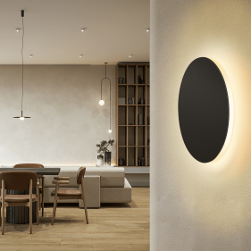 Obrázek pro Nástenné svietidlo čierne 6W/720lm, Teplá biela