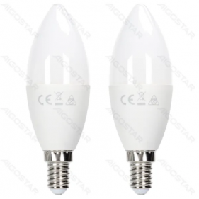 Obrázek pro Sada 2ks LED žiarovka E14 11W/1060lm , svieca C37 , Neutrálna biela