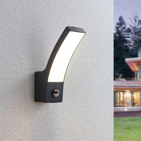LUMIO Nástenné vonkajšie svietidlo 12W/230V/Čierna so senzorom pohybu Obrázek pro LUMIO Nástenné vonkajšie svietidlo 12W/230V/Čierna so senzorom pohybu