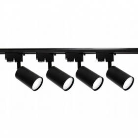 Obrázek pro Sada LINEA Lišta 1-fázová pre koľajnicové systémy čierna, 2M + 4ks svietidlá 1xGU10