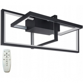 Obrázek pro LED MONZA 2 Prisadený luster 45W/230V/Čierna + diaľkové ovládanie