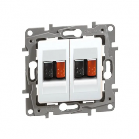 Obrázek pro LEGRAND Niloe Dvojitá Reproduktorová Zásuvka biela