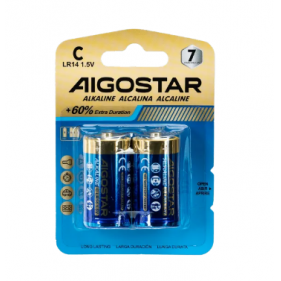 Obrázek pro Sada 2ks alkalických batérií Aigostar LR14 (C) 1,5V