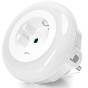 Obrázek pro Nočné svietidlo so zásuvkou 0,6W/20lm so senzorom stmievania