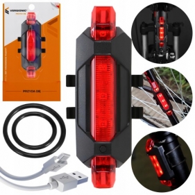 Obrázek pro Cyklo LED baterka zadná nabíjateľná 1W