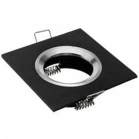 Stropné bodové podhľadové svietidlo SZAFIR pevné (čierno-strieborné) Obrázek pro Stropné bodové podhľadové svietidlo SZAFIR pevné (čierno-strieborné)