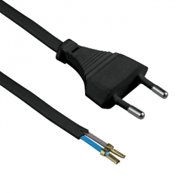 Obrázek pro DPM Prívodný kábel s vidlicou 2x0.75mm² 1,8M, Čierny