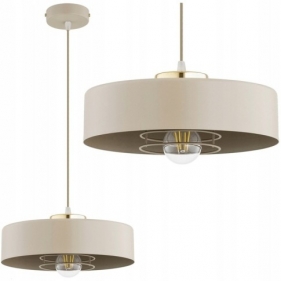 SISU ECRU Závesný luster 1xE27/230V/Cappuciino+Zlatá Obrázek pro SISU ECRU Závesný luster 1xE27/230V/Cappuciino+Zlatá