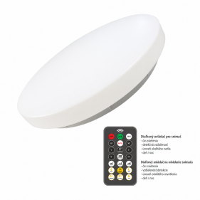 Obrázek pro Vodeodolný LED Ceiling kruhový biely 18W/1820lm 300mm , IP54 , s mikrovlným senzorom, Neutrálna biela s diaľkovým ovládaním