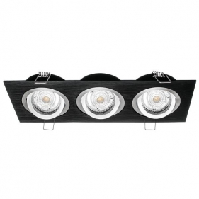 Obrázek pro Stropné bodové podhľadové svietidlo JOTA K/3 - TRIPLE nastaviteľné (čierno-strieborná)