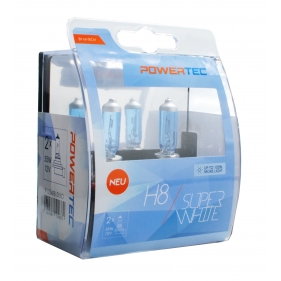 Obrázek pro Autožiarovky SuperWhite H8 12V 35W + 100% svietivosti DUO 2ks v balení  Powertec