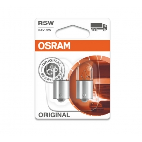 Obrázek pro OSRAM Halogénová Autožiarovka ORIGINAL O5627-02B - Ba15s , 24V , 5W , R5W , 2ks v balení