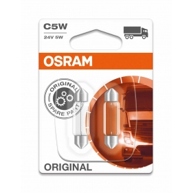 Obrázek pro OSRAM Halogénová Autožiarovka ORIGINAL O6423-02B - C5W , 38mm , 24V , 5W , SV8.5-8 , 2ks v balení