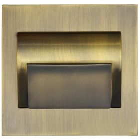 Schodové svietidlo štvorcové BERYL - mosadz , 1,5W , 12V , studená Obrázek pro Schodové svietidlo štvorcové BERYL - mosadz , 1,5W , 12V , studená