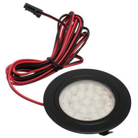 Obrázek pro Nábytkové kruhové zápustné svietidlo PROFI 1,8W/180lm , čierna matná , teplá