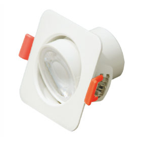 Obrázek pro Led Panel štvorcový biely s úzkym uhlom svietenia 38° nastaviteľný 8W/640lm , 74mm , IP40 , Studená biela