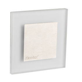 Schodové svietidlo štvorcové KANLUX APUS MINI 0,8W/15lm , brúsené striebro , 12V DC , teplá biela Obrázek pro Schodové svietidlo štvorcové KANLUX APUS MINI 0,8W/15lm , brúsené striebro , 12V DC , teplá biela