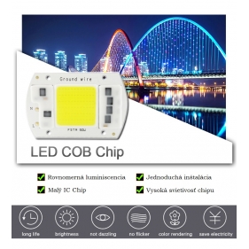 Obrázek pro LED dióda COB 50W/4500lm - Studená biela 
