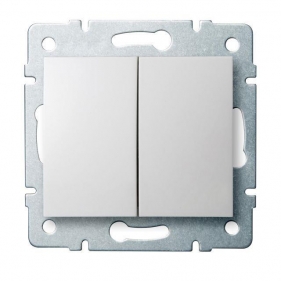 Obrázek pro Kanlux Dvojpáčkový lustrový vypínač č.5 Mowion LOGI 02-1010-102 biely