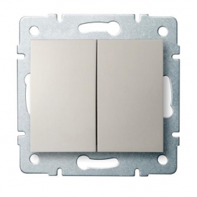 Obrázek pro Kanlux Dvojpáčkový lustrový vypínač č.5 Mowion LOGI 02-1010-103 krémový