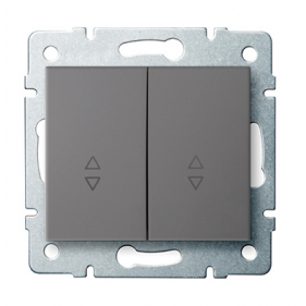 Obrázek pro Kanlux Dvojpáčkový schodiskový vypínač č.6+6 Mowion LOGI 02-1060-141 grafit