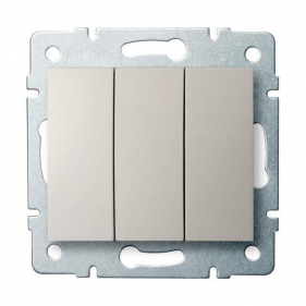 Obrázek pro Kanlux Trojpáčkový lustrový vypínač č.5 Mowion LOGI 02-1090-103 krémový