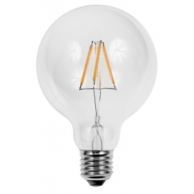 LED žiarovka E27 4W/360lm , LED vlákno G95 , teplá = 40W Obrázek pro LED žiarovka E27 4W/360lm , LED vlákno G95 , teplá = 40W