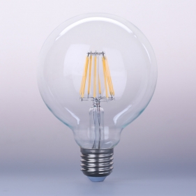 LED žiarovka E27 8W/800lm , LED vlákno G95 , teplá = 80W Obrázek pro LED žiarovka E27 8W/800lm , LED vlákno G95 , teplá = 80W