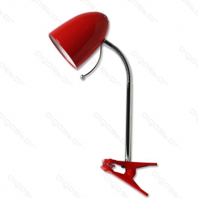 Obrázek pro LED stolná lampa flexibilná ROJA E27 červená s klipom