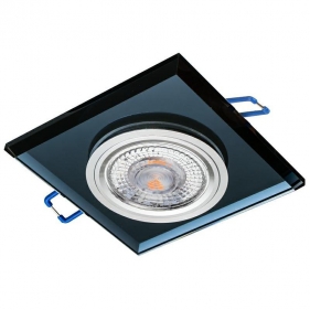 Sklenené bodové podhľadové svietidlo pevné GLASSO-K-B (čierna) - brúsené hrany Obrázek pro Sklenené bodové podhľadové svietidlo pevné GLASSO-K-B (čierna) - brúsené hrany