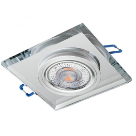 Sklenené bodové podhľadové svietidlo pevné GLASSO-K-S (číra) - brúsené hrany Obrázek pro Sklenené bodové podhľadové svietidlo pevné GLASSO-K-S (číra) - brúsené hrany