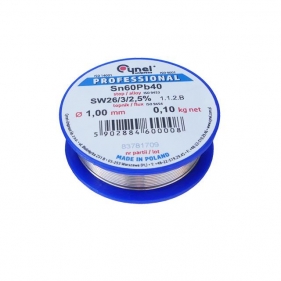 Obrázek pro Cín s tavidlom na spájkovanie CYNEL UNIPRESS 1.00mm , 100g , olovnatý