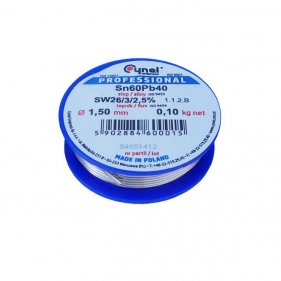 Obrázek pro Cín s tavidlom na spájkovanie CYNEL UNIPRESS 1.50mm , 100g , olovnatý