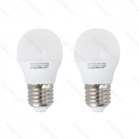 Obrázek pro Sada 2ks LED žiarovka E27 4W/340lm , glóbus G45 , Studená biela