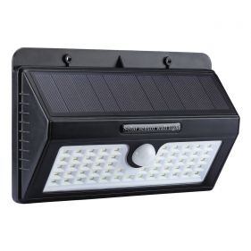 Obrázek pro Nástenné Solárne LED osvetlenie IP65 , 55LED, so senzorom , Studená biela - 1-mód svietenia