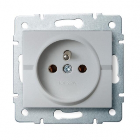 Obrázek pro Kanlux Jednozásuvka Mowion LOGI 02-1251-143 strieborná