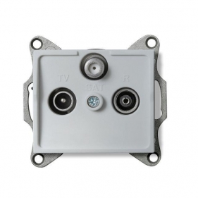 Obrázek pro Kanlux Zásuvka SAT-TV-R koncová Mowion LOGI 02-1350-043 strieborná