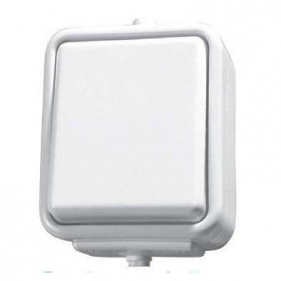 Obrázek pro SCHNEIDER Cedar Vodeodolný Jednopáčkový vypínač č.1 na stenu , IP44 , Biely