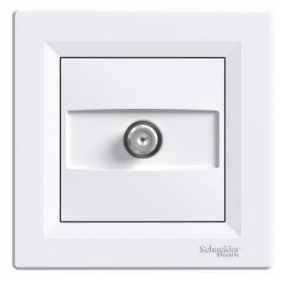 Obrázek pro SCHNEIDER Electric Anténna zásuvka koncová SAT 1dB s rámčekom Asfora biela