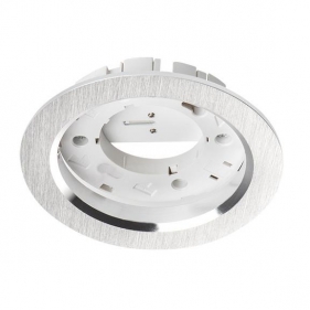 Obrázek pro Stropné bodové podhľadové svietidlo FURNI pevné kruhové pre žiarovku GX53 (Brúsené striebro)