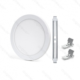 Obrázek pro Univerzálny Led Panel kruhový biely 18W/1350lm 217mm s nastaviteľným montážnym otvorom a nastaviteľnou farbou svetla 3000K/4000K/6000K