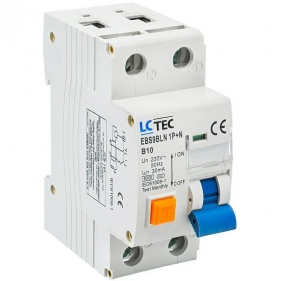 Obrázek pro LC-Tec Prúdový chránič s ističom B10 10A 1P+N 30mA 6kA