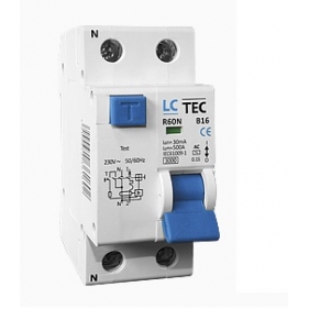 Obrázek pro LC-Tec Prúdový chránič s ističom 25A 1P+N 30mA 6kA