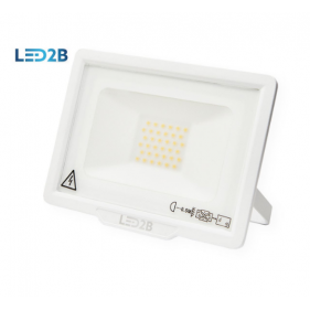 Obrázek pro KOBI LED reflektor LED2B 30W/2400lm , SLIM , biely , IP65 , bez senzora , Teplá biela