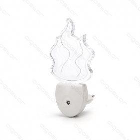 Obrázek pro Nočné svietidlo do zásuvky EU Plameň 0,5W/30lm RGB so senzorom stmievania