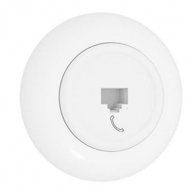 Obrázek pro RETROLINE Telefónna zásuvka RJ11 s rámčekom biela