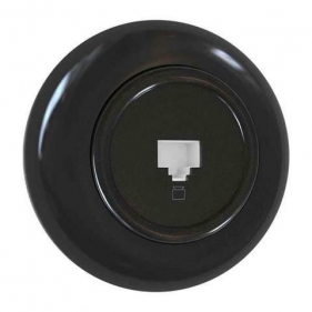 Obrázek pro RETROLINE Dátová Zásuvka RJ45 s rámčekom čierna