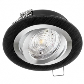 Obrázek pro Stropné bodové podhľadové svietidlo nastaviteľné OPAL (brúsené striebro ; čierno - strieborné)