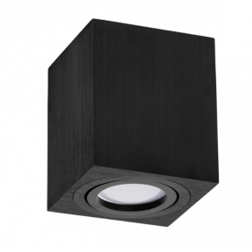 Obrázek pro Stropné bodové prisadené svietidlo OH37 CUBE hranaté (brúsené striebro - čierne)